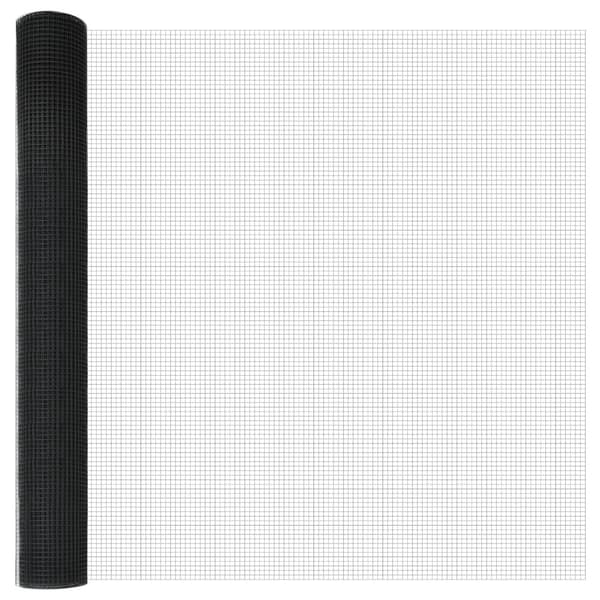 Stängselstolpe Grå 50 x 1,2 m (16 x 16 mm mesh) Stål och PVC