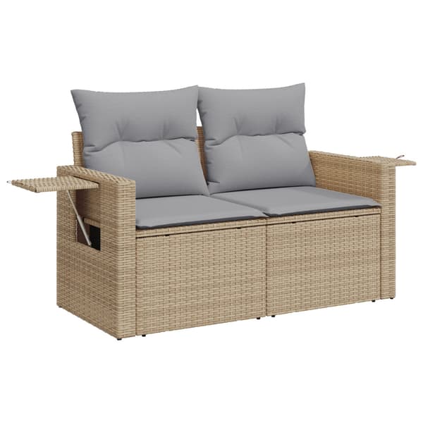Trädgårdsoffset 13 pcs Beige konstrotting