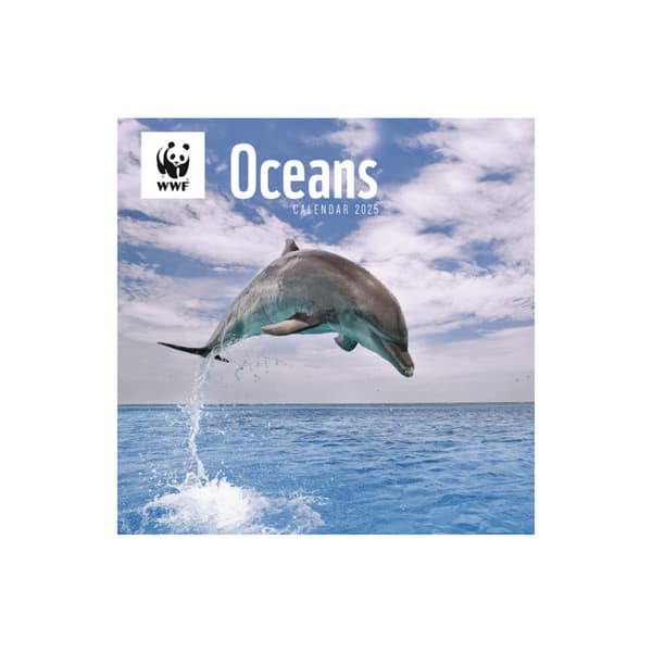 WWF Oceans Square Wall Calendar 2025