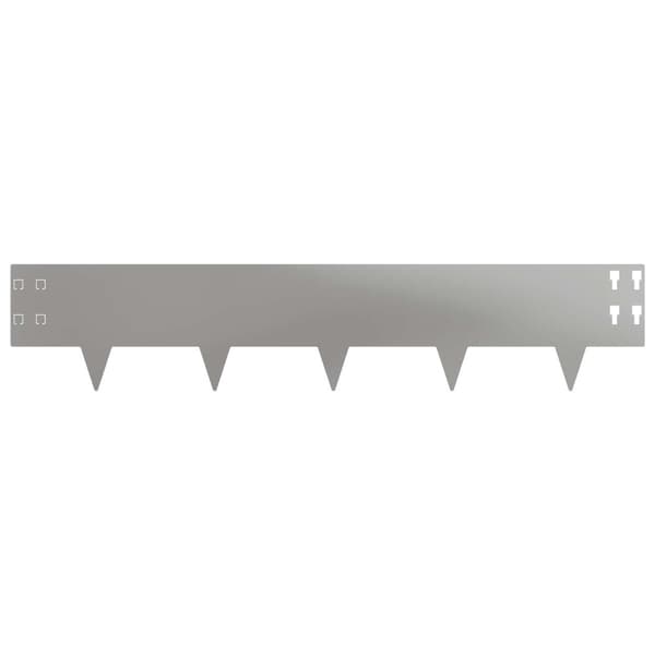 Kant för gräsmatta 50 pcs 100 x 20 cm Stål Silver
