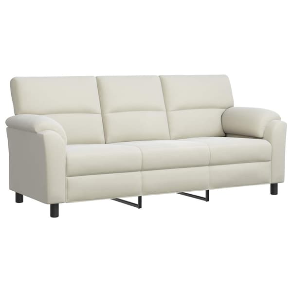 Soffa Gräddvit 214 x 85 x 93 cm Sammet