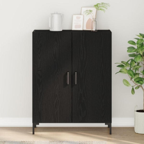 Sideboard svart ek 69,5x34x90 cm konstruerat trä