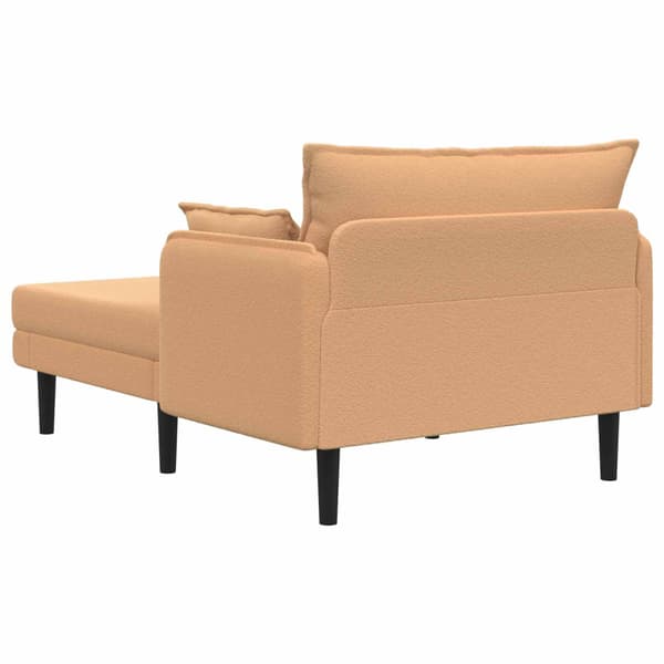 Stor schäslong Beige Bouclé