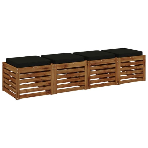 4-delade Sittdynor VUGHT 4 st 100% Polyester Svart