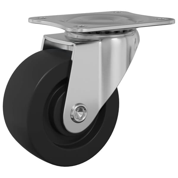 Svängbart hjul 2 pcs Silver 60 x 60 x 50 mm Järn och nylon
