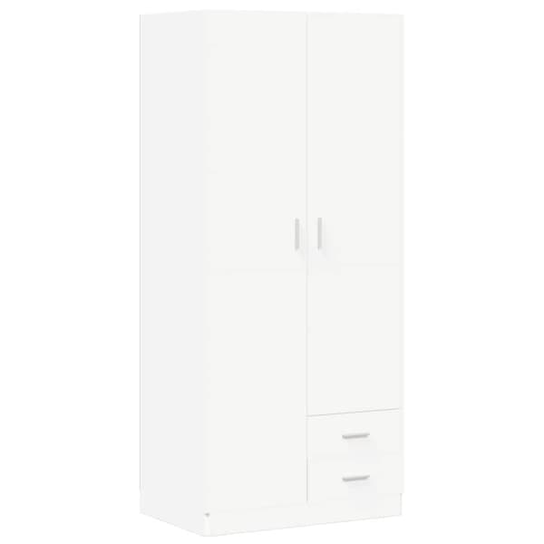 Garderob vit 80x52x180 cm konstruerat trä