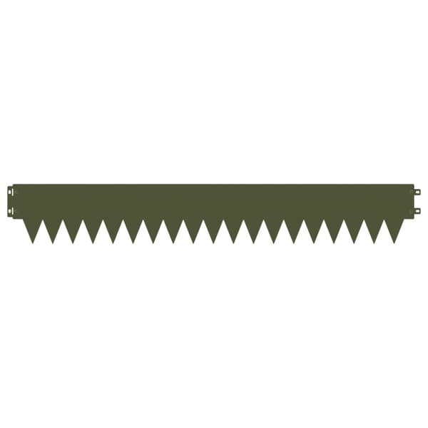 Kant för gräsmatta 30 pcs 103 x 15 cm metall Olivgrön