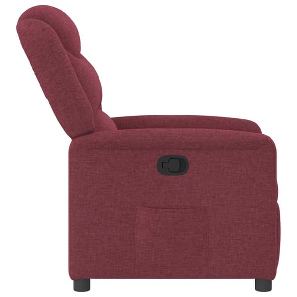 Reclinerfåtölj vinröd tyg