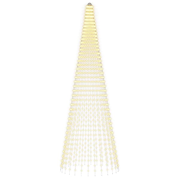 Julgransbelysning med markspett och flaggstång 400 cm