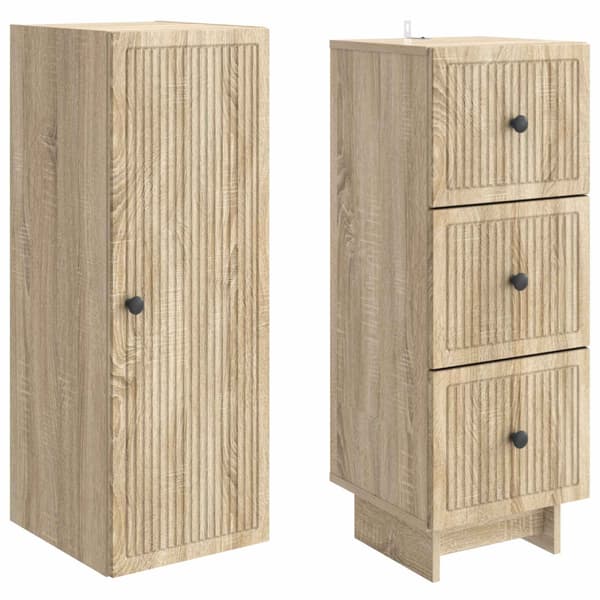 Skåpset 2 pcs 33 x 34,5 x 90 cm Konstruerat trä
