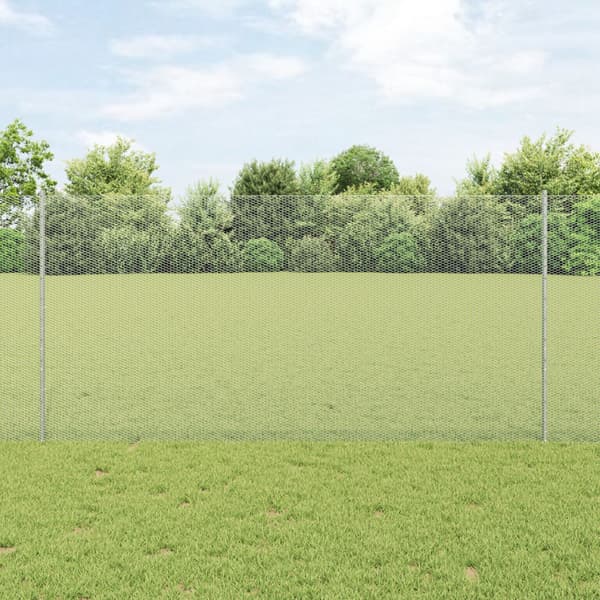 Stängsel med stolpe Silver 1,2 x 25 m Stål