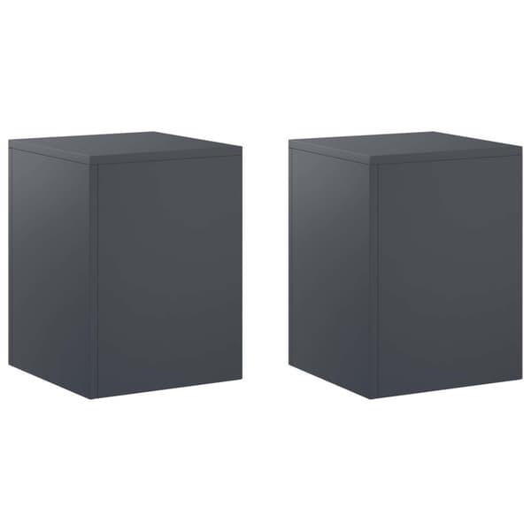Växtställ 2 pcs Antracit 30 x 30 x 40 cm Galvaniserat stål