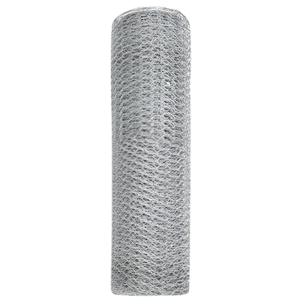 Hexagonstängsel Silver 0,8 x 10 m Galvaniserat stål