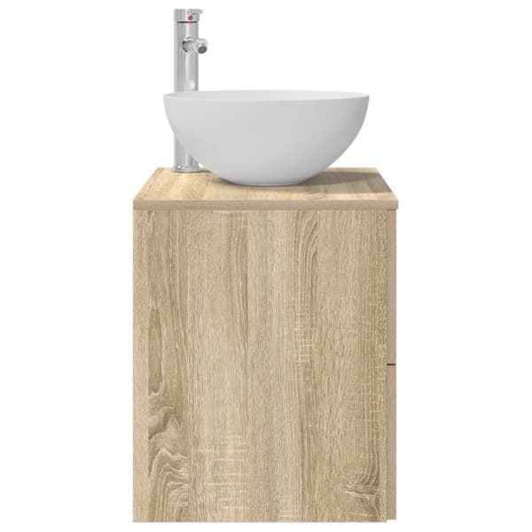 Väggmonterad diskho-vask Sonoma-ek 49,5 x 35 x 63 cm