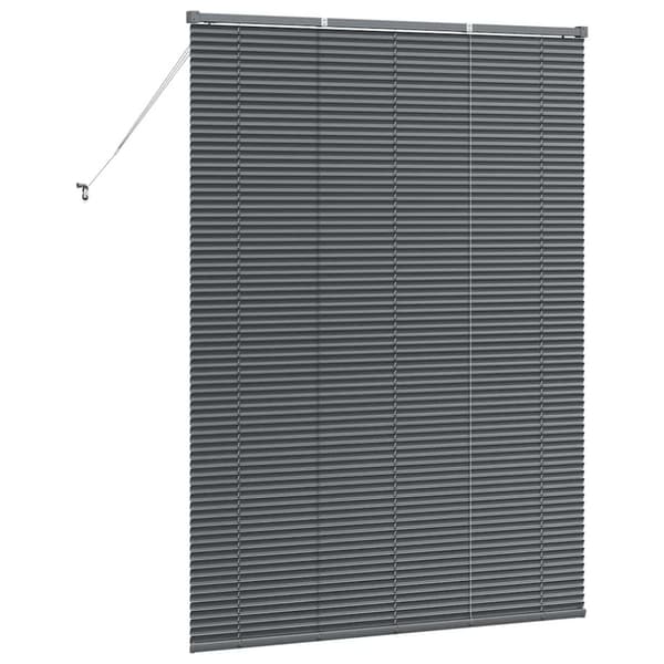 Persienner Mörkgrå 175 x 130 cm Aluminium