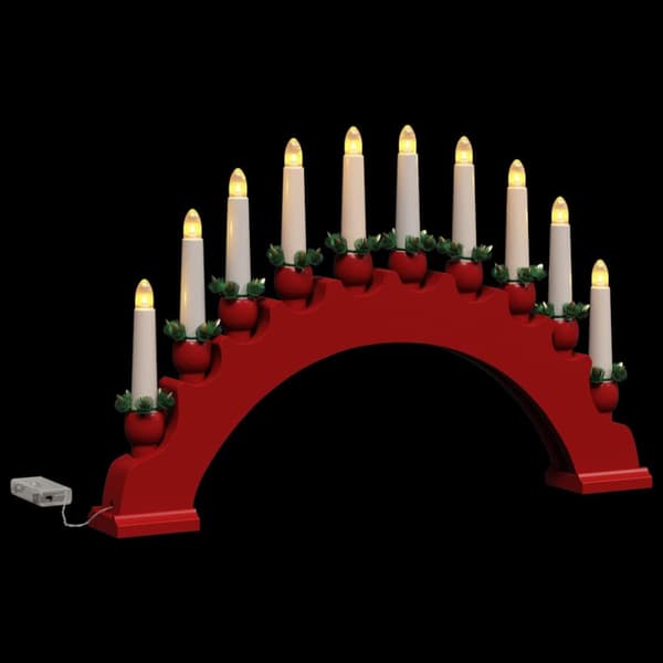 Julbåge med 10 LED-ljus LED-lampor Varmvit 47 x 5 x 29 cm