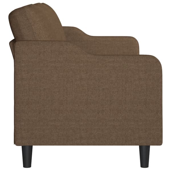 3-sitssoffa brun 180 cm tyg
