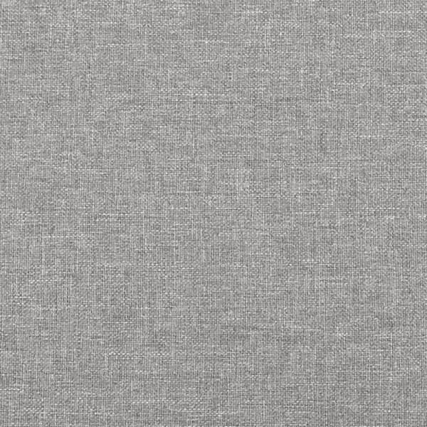 Sänggavel ljusgrå 200x5x118/128 cm tyg