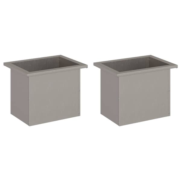 Odlingslåda med LED 2 st Rostig 30 x 40 x 30 cm