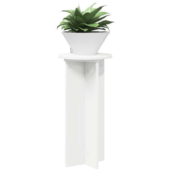 Växtställ 2 pcs Vit Ø29,5 x 60 cm Konstruerat trä