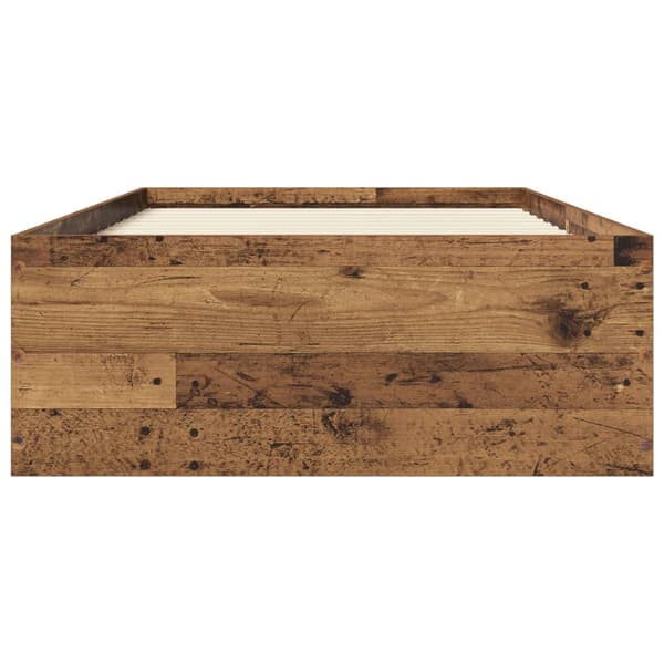 Golvsängsram Gammalt trä 80 x 200 cm Konstruerat trä