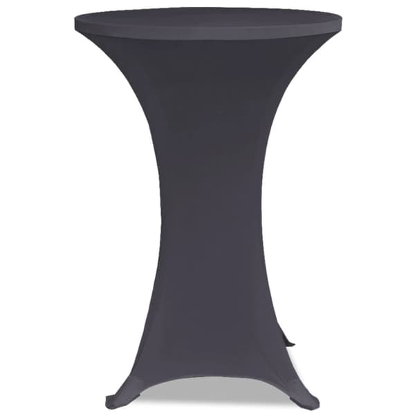 Elastiskt bordsöverdrag 2 st 60 cm antracit