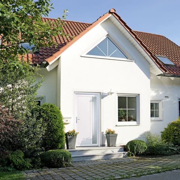 Ytterdörr vit 98x208 cm PVC