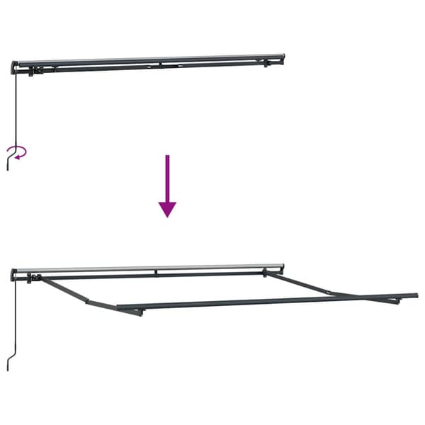 Utfällbar markis Flerfärgsdesign 300 x 250 cm