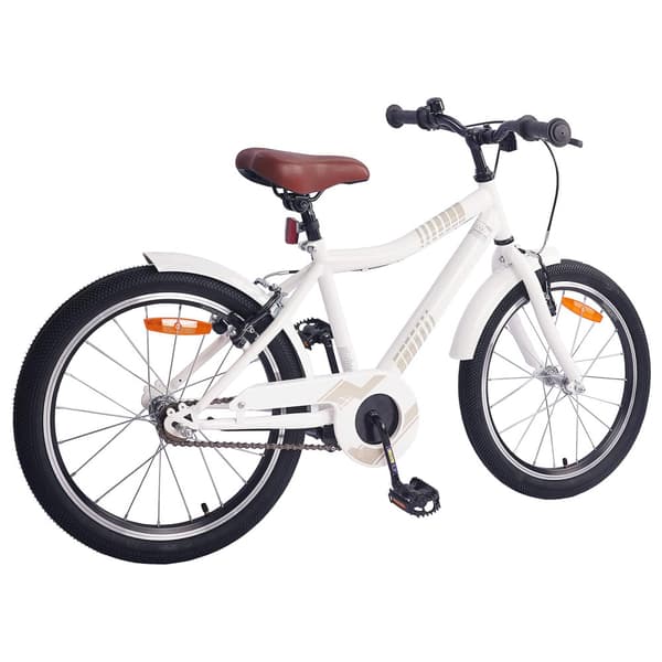 Barncykel 20 Tum för 6-11 år gamla vit
