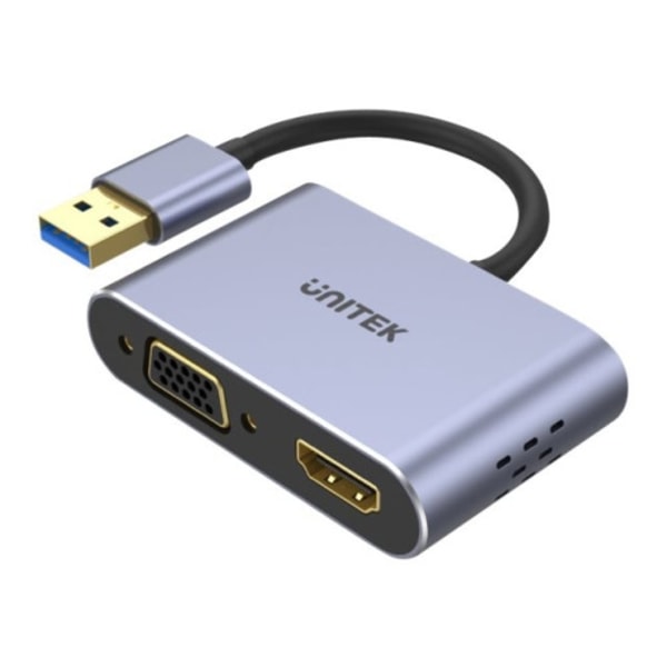 Unitek V1304A - videokort - HDMI / VGA / USB - 15 cm