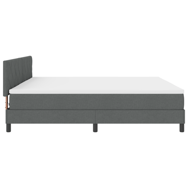 Bäddfjäder med LED-ljusslingor Mörkgrå 200 x 200 cm tyg