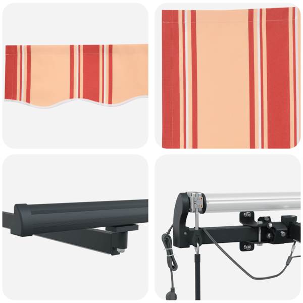 Markis tyg Gul och Orange 500 × 300 cm Polyester