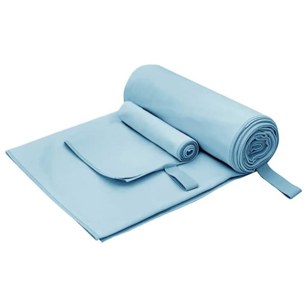 Sporthandduk Set 2 pcs Blå tyg