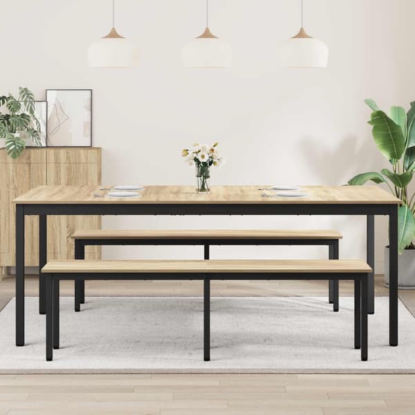 Matbord 200 x 100 x 75 cm Konstruerat trä Rektangulär