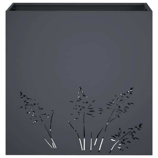 Trädgårdsplanterare 2 st Antracit 50 x 30 x 49 cm