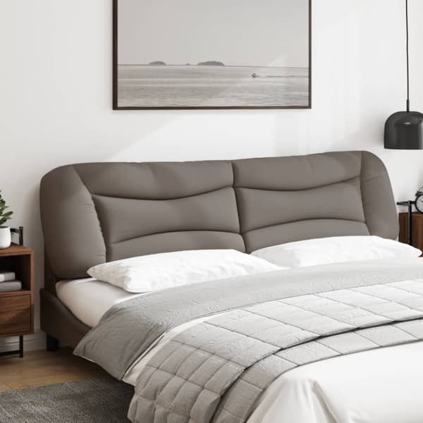 Headboard Cushion "Hvar" Taupe 200 cm Fabric