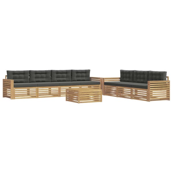 Utomhussoffset 8 pcs Vit och antracit