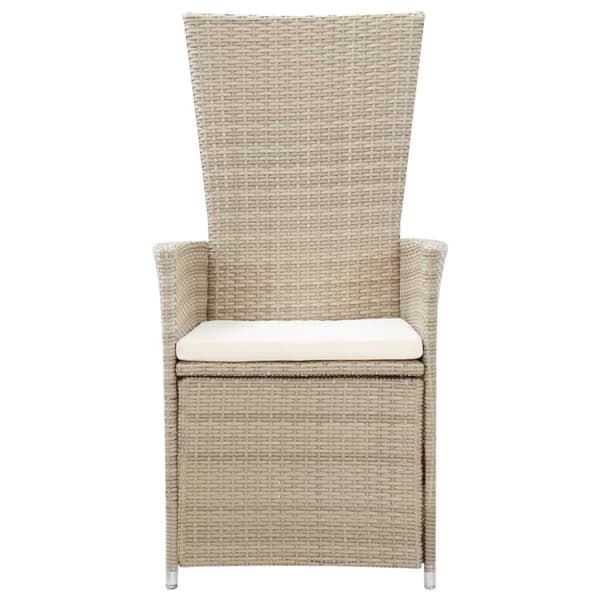 Matgrupp för trädgården 5 delar beige