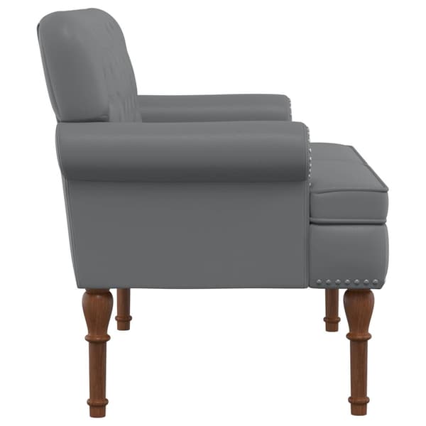 Loveseat med knapprapport Grå 120 x 65 x 77 cm Konstläder