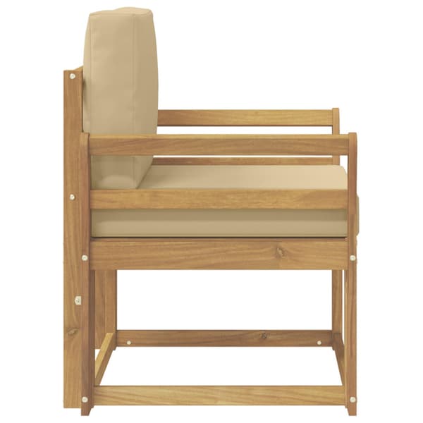 2 Stycke Utomhussoffset Polyester Vit och beige