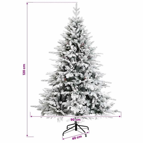 Plast Hingad Julgran 120 cm 150 LED-lampor Varmvit
