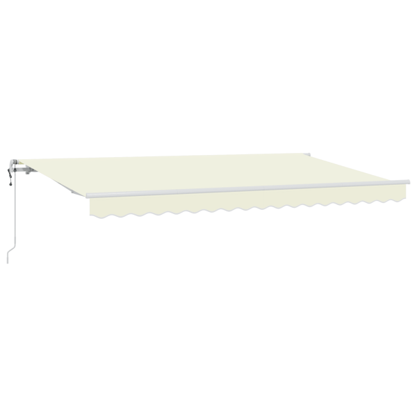 Utfällbar markis Kräm 400 x 200 cm tyg