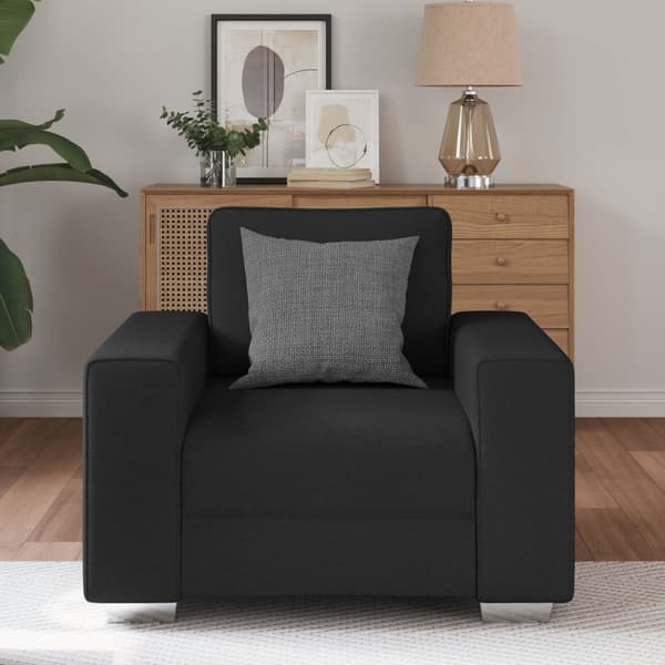 Soffstol Svart 100 cm tyg