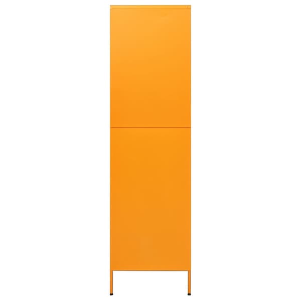Garderob 90x50x180 cm Senapsgul stål