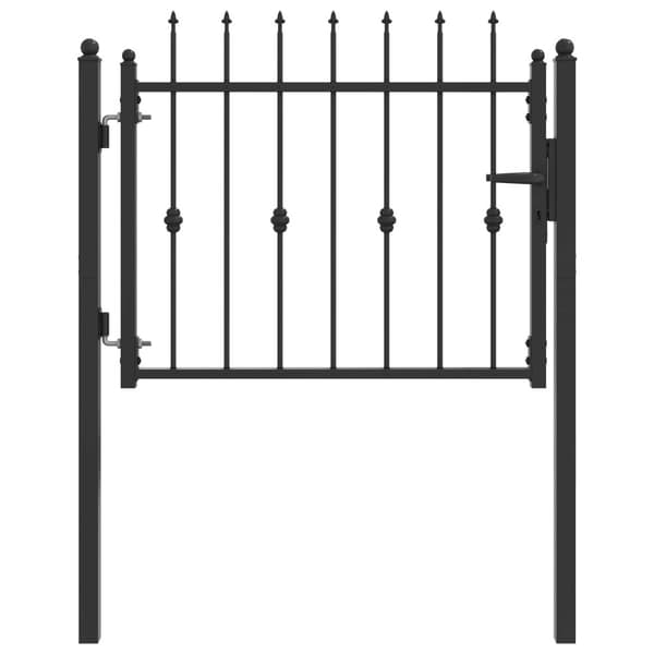 Staketgrind HORST 100 x 75 cm Metall Svart Låsbar