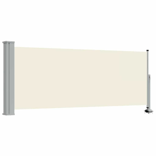 Infällbar sidomarkis 100 x 300 cm gräddvit