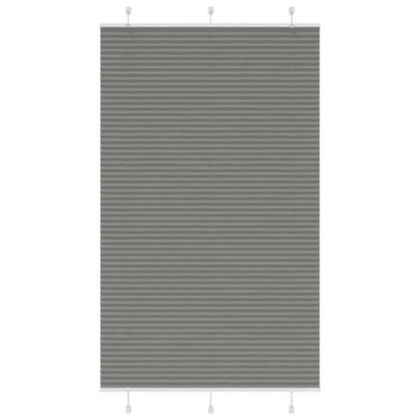 Plisserad persienn antracit 115x200 cm tyg bredd 114,4 cm