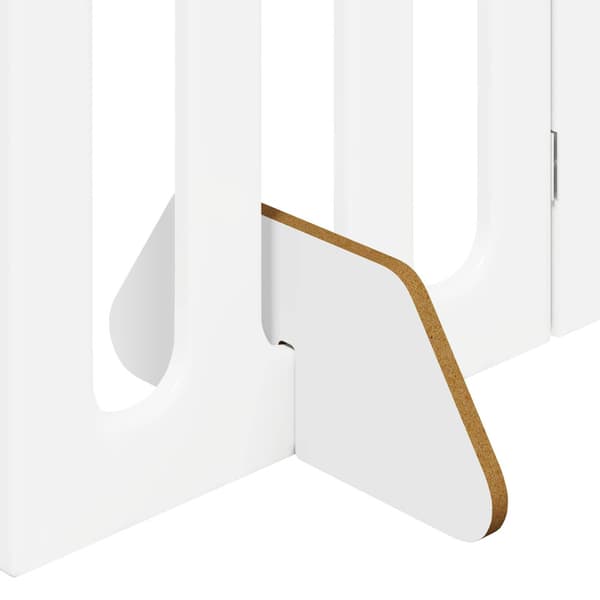 Fällbar husdjursgrind 2 pcs Vit 100,5 x 38 x 90 cm