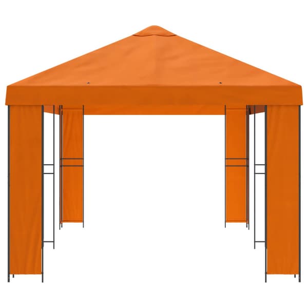 Trädgårdsgazebo 6 x 3 m Orange Polyester och Stål 190