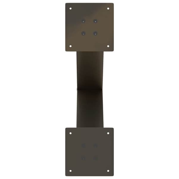 Matbordsben X-formade 2 st naturstål 60x(72-73) cm stål